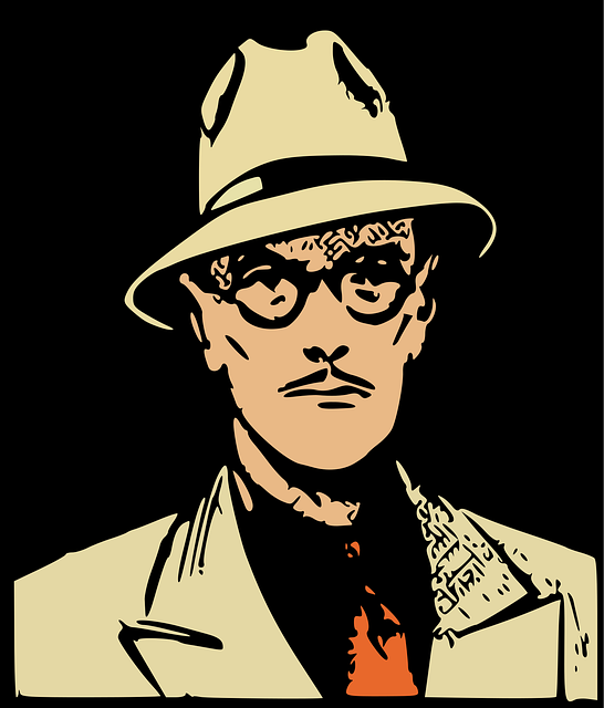 Free glasses hat man vector