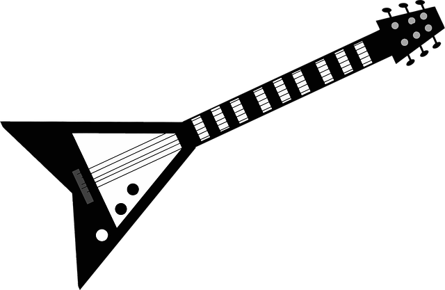 Free audio electric guitar instrument vector