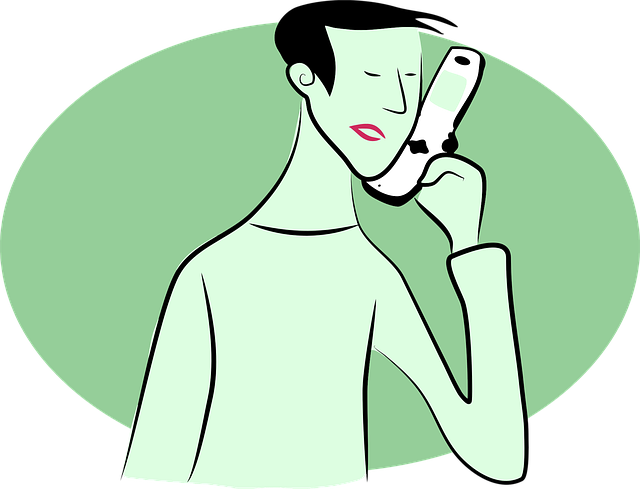 Free cartoon cellular chat vector