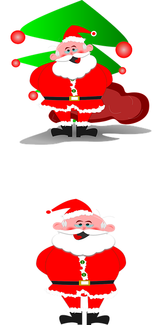 Free comic characters ho ho ho merry christimas vector