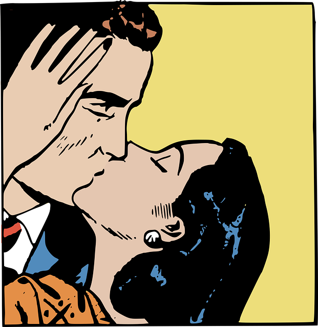 Beijo, Se Beijando, Amor, Retro, Pessoas