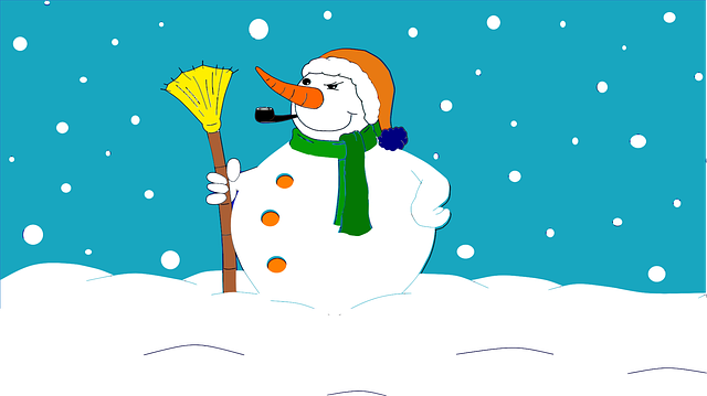 Free snowman winter xmas illustration
