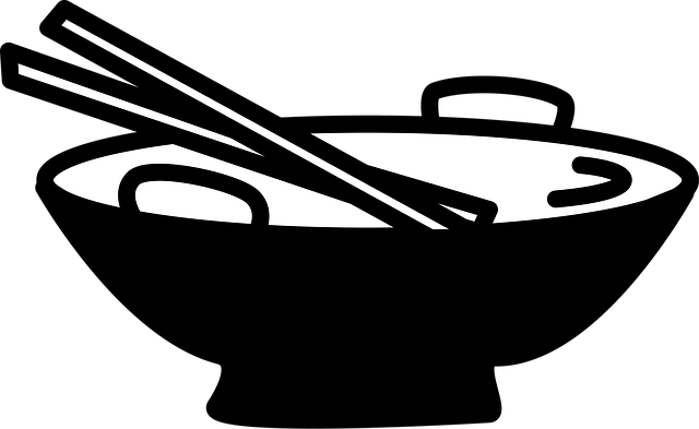 Free asian bowl chopsticks vector