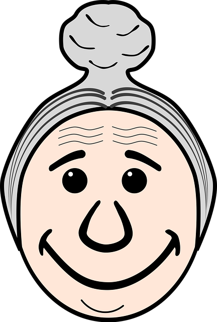 Free alt face frau vector