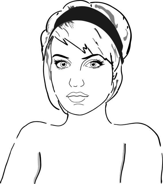 Free comic girl sara illustration