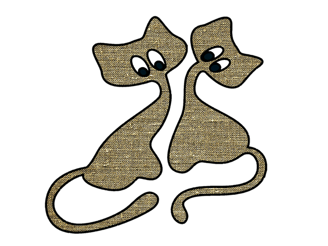 Free cats two material illustration