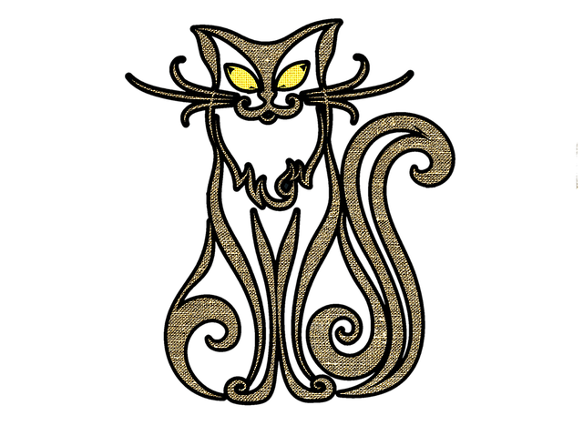 Free cat animal abstract illustration