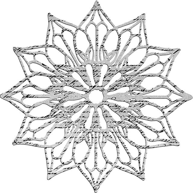 Free scrapbooking rosette flower illustration