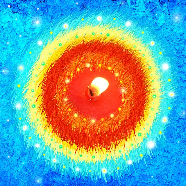 Free mandala candle healing illustration