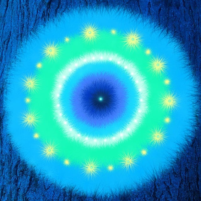 Free mandala blue healing illustration