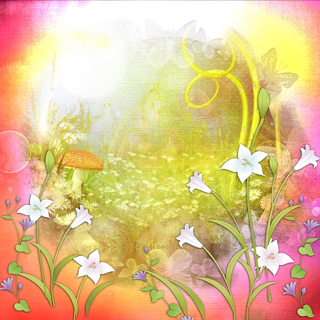 Free summer day scrapbook background illustration