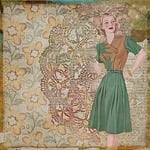 vintage, retro, lady