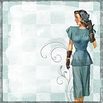 vintage, retro, lady
