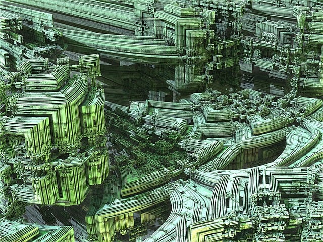 Free fractal render city illustration
