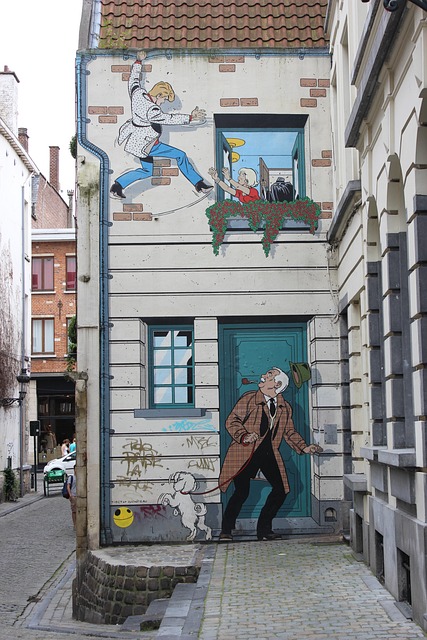 Geschilderde Muur, Grappig, Straatkunst