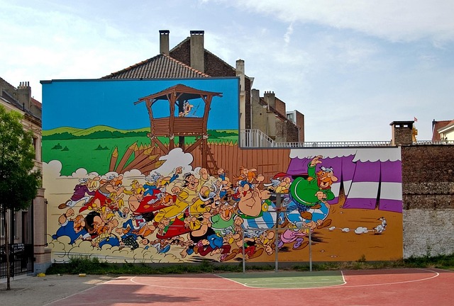 Straatkunst, Grappig, Muurschildering