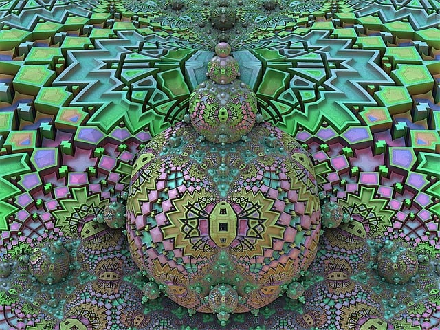 Fraktal, Machen, 3D, Hintergrund