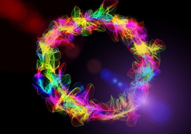 Free paint brush particles waves illustration