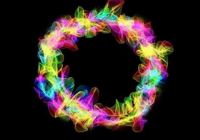 Free paint brush particles waves illustration