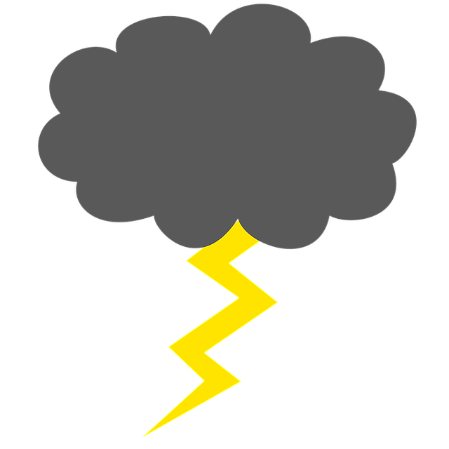 Free lightning thunderstorm silhouette illustration