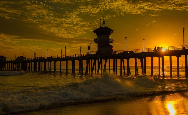 Free Beach Sunset Orange photo and picture