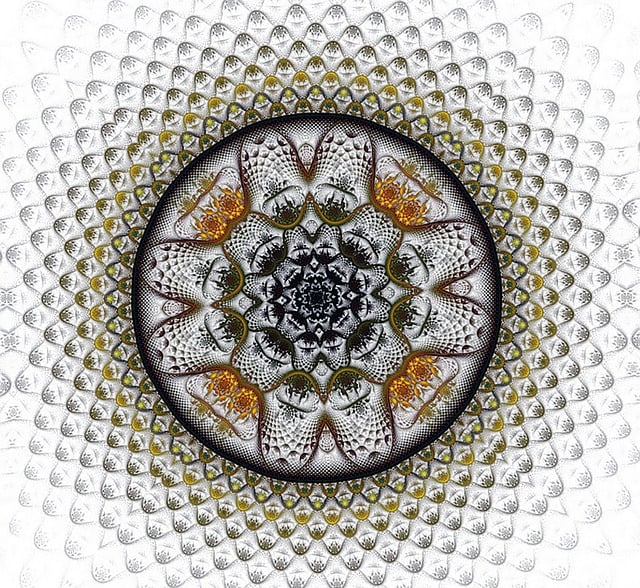 Free medallion fractal digital illustration