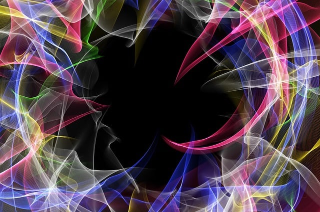 Free paint brush particles waves illustration