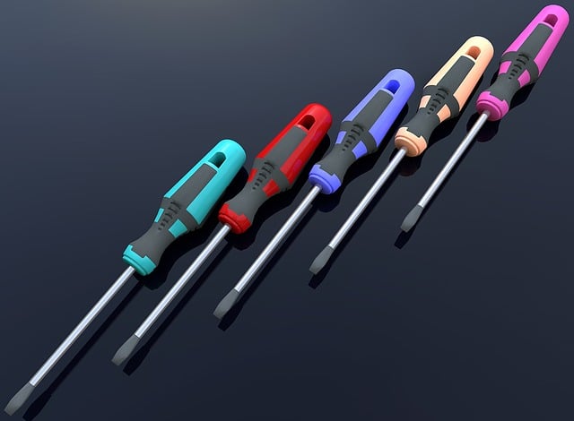 Free screwdriver tool to dye illustration