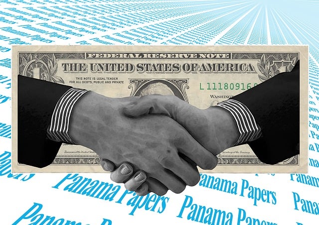 Free dollar hands shake illustration