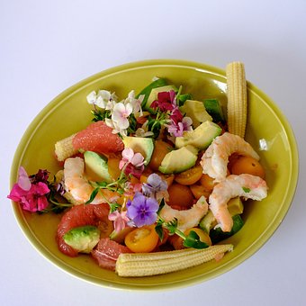 Blandet Salat, Reke, Blomster