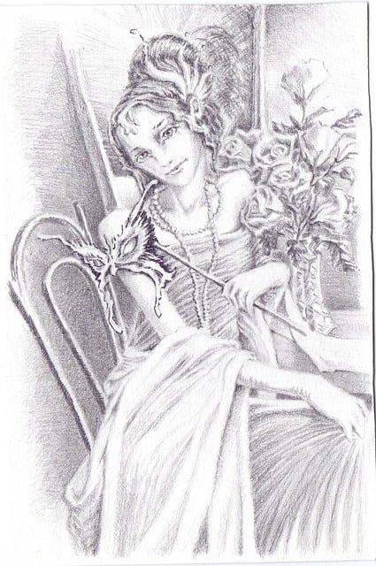 Grafische Kunst, Potlood, Jonge Vrouw