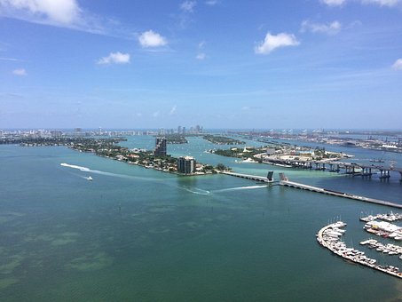 Landskapet, Miami, Strand, Usa, Himmel