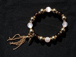 bracelet, gold, beads