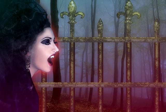Free vampire background night illustration