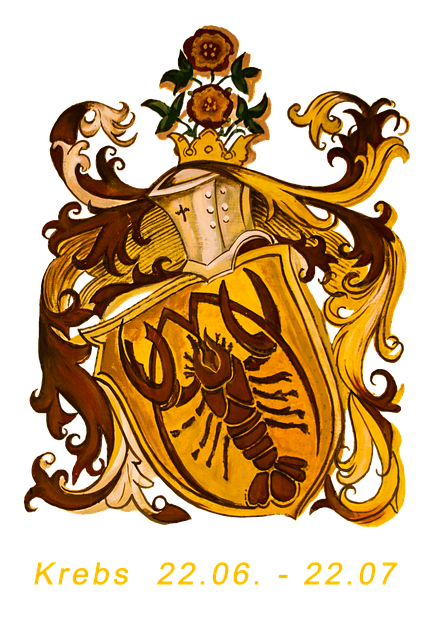 Free star sign cancer horoscope illustration