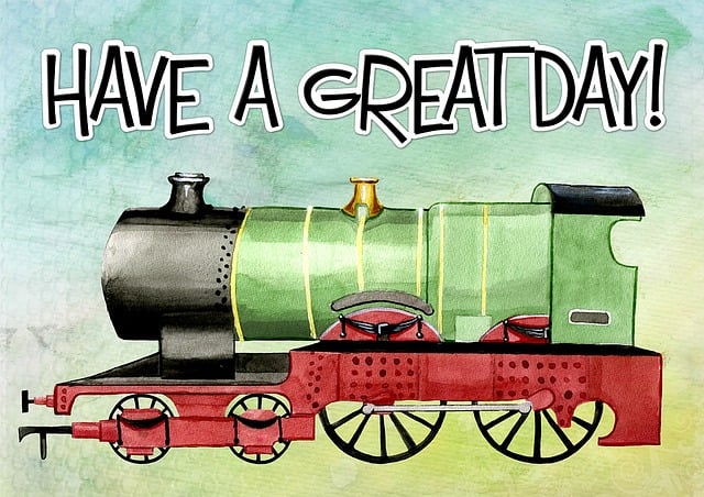 Free greeting card modern boy illustration