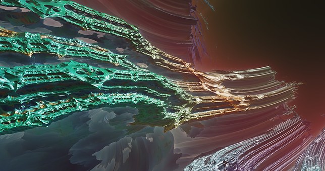 Fraktal, 3D, Baggrund, Organisk