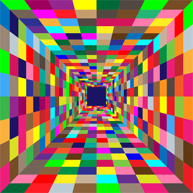 Free hallway corridor perspective vector