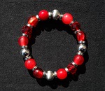 bracelet, red, beads