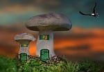 mushroom, home, mushroom house