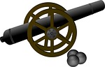 cannon, ball, war