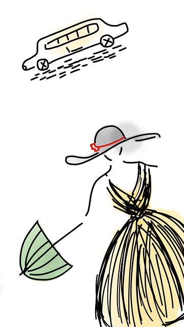Free lady woman limousine illustration