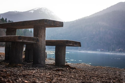 Quieto, Banco, Férias, Walchensee, Lazer