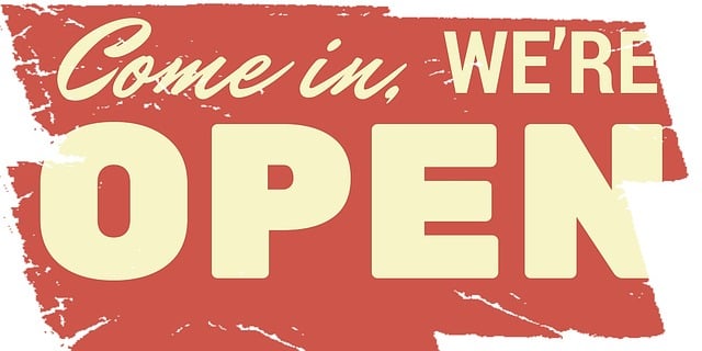 Free open sign a notice illustration