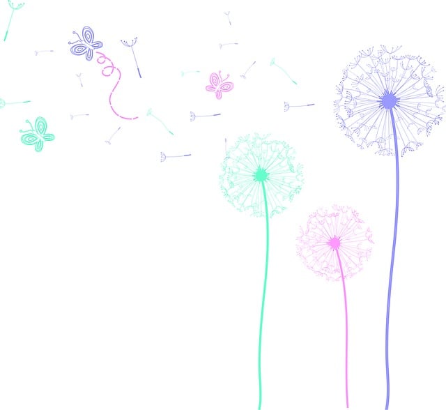 Free papyri butterflies nature illustration