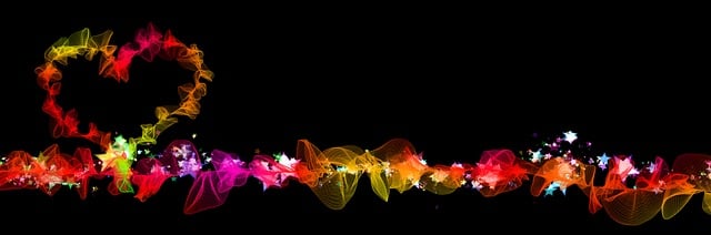 Free stars particles heart illustration