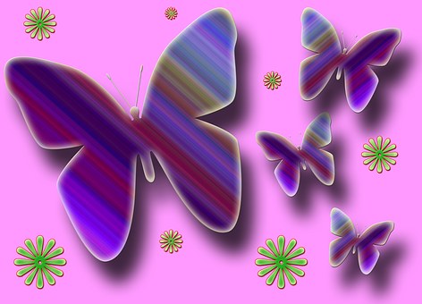 Free Butterflies Flower illustration and picture