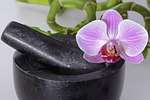 mortar, tappet, orchid