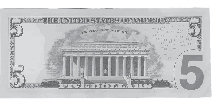 Dollar, Five, Abraham, Lincoln by Maialisa Dollar, Five, Abraham, Lincoln