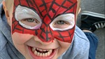 child, make up, spider man